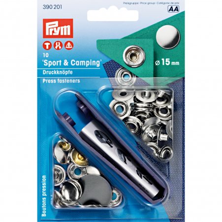 Prym NF-Druckknopf Sport & Camping MS 15 mm silberfarbig 