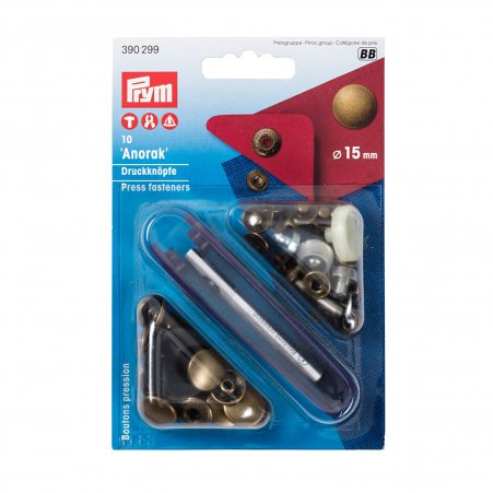 Prym NF-Druckknopf Anorak MS 15 mm altmessing 