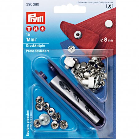 Prym NF-Druckknopf Mini MS 8 mm silberfarbig 