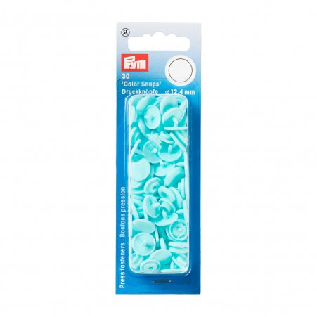 Prym NF Druckkn Color Snaps rund 12,4 mm helltürkis 