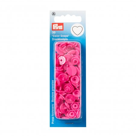 Prym NF Druckkn Color Snaps Herz pink 