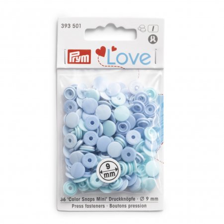 Prym Prym Love Color Snaps Mini Mischpackung hellblau 