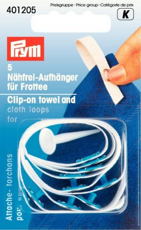 Prym Nähfrei-Aufhänger Frottee weiß 