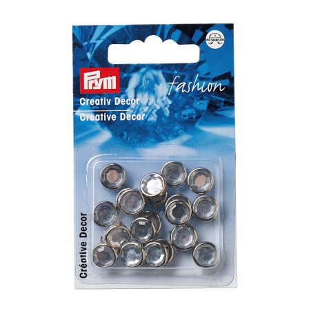 Prym Creativ Decor rund stecken 9 mm silberfarbig 