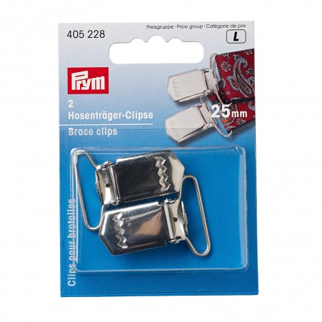 Prym Hosenträger-Clips ST 25 mm silberfarbig 