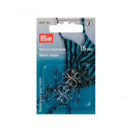 Prym Bikini- und Gürtelverschlüsse KST Kleeblatt 15 mm transp. 