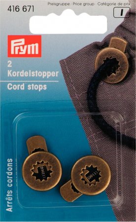 Prym Kordelstopper rund ZDG altmessing  NML 