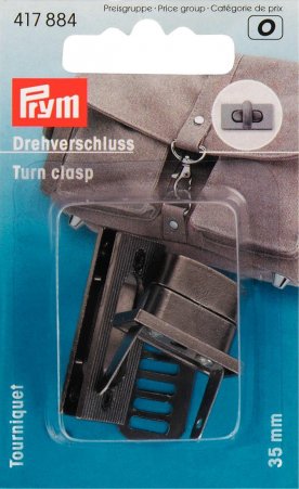 Prym Drehverschluss für Taschen altsilber gebürstet NML 