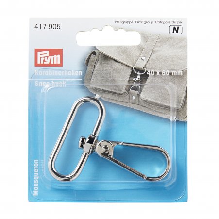 Prym Karabinerhaken 40 x 60 mm silberfarbig 