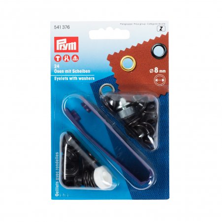 Prym Ösen und Scheiben MS 8,0 mm brüniert 
