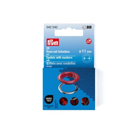 Prym Ösen m. Scheiben bunt 11mm - verschiedene Farben  