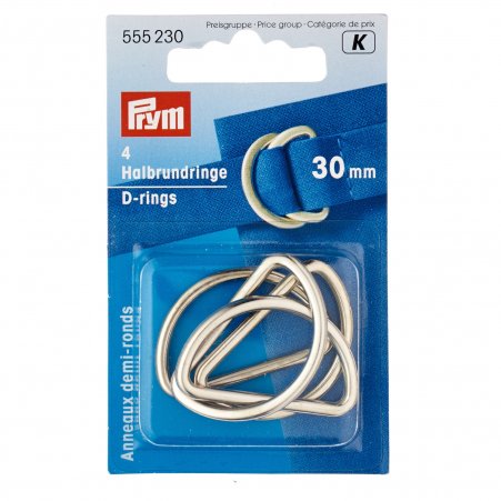 Prym Halbrundringe 30 mm silberfarbig 