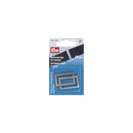Prym Rechteckringe für Taschen 25 mm altsilber 