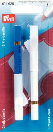 Prym Kreidestifte + Bürste weiss/blau 