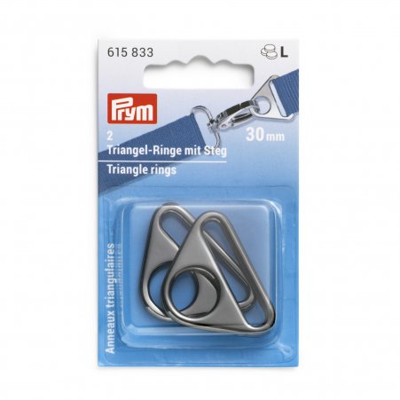 Prym Triangel-Ringe mit Steg 30 mm gunmetal 