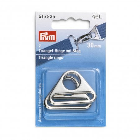 Prym Triangel-Ringe mit Steg 30 mm silberfarbig 