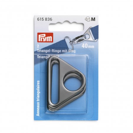 Prym Triangel-Ringe mit Steg 40 mm gunmetal 