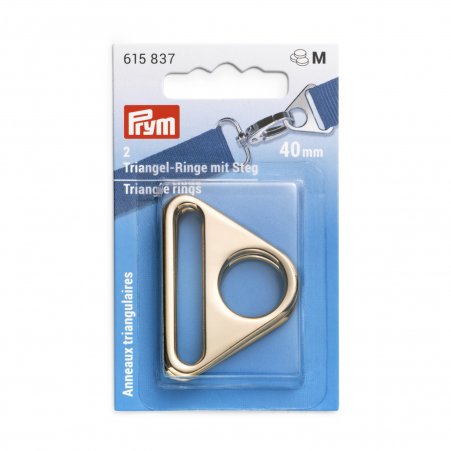 Prym Triangel-Ringe mit Steg 40 mm goldfarbig 