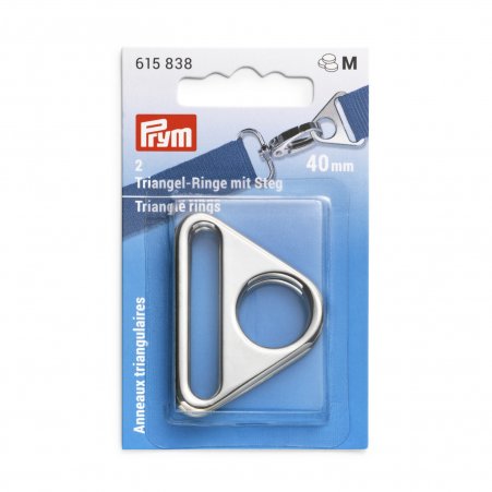 Prym Triangel-Ringe mit Steg 40 mm silberfarbig 