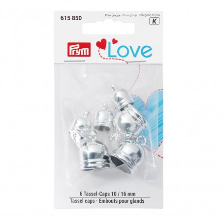 Prym Prym Love Tassel caps 10 + 16 mm silberfarbig  NML 