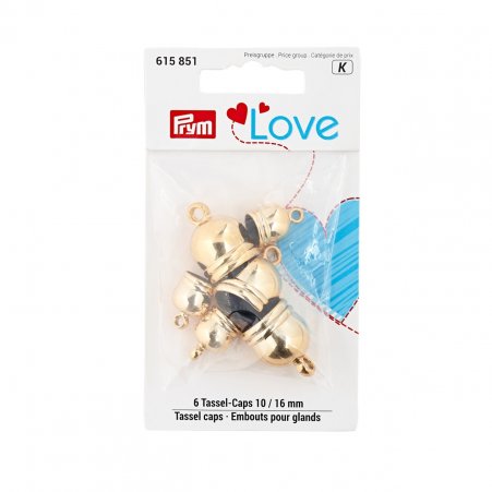 Prym Prym Love Tassel caps 10 + 16 mm goldfarbig  NML 