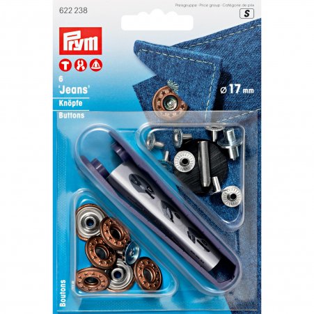 Prym NF-Jeansknopf Sterne offen 17 mm altbronze 