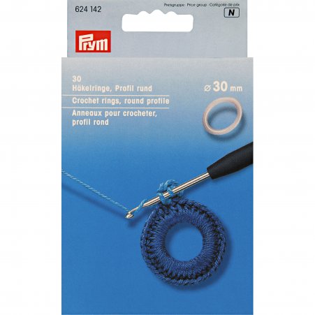 Prym Häkelringe rund KST 30 mm weiß 