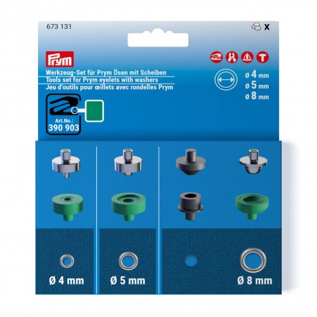 Prym Werkzeug-Set für Ösen mit Scheiben 4+5+8 mm 