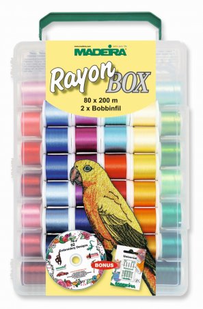 Garn MAD Stickgarn-Koffer Rayon Box 