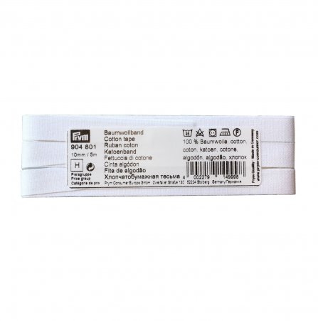 Prym Baumwollband 10 mm weiß 