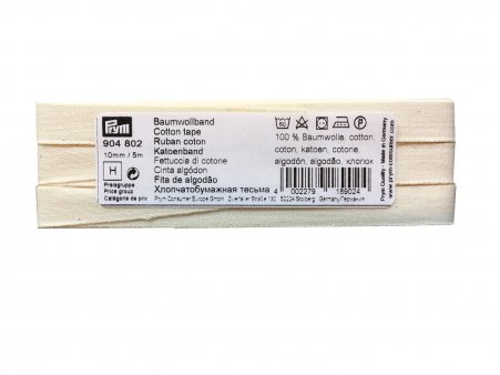 Prym Baumwollband 10 mm rohweiß 
