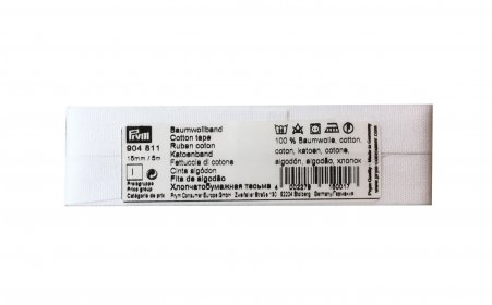 Prym Baumwollband 15 mm weiß 