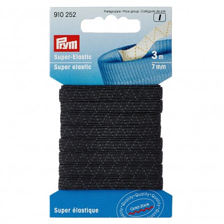 Prym Super-Elastic 7mmx3m schwarz 