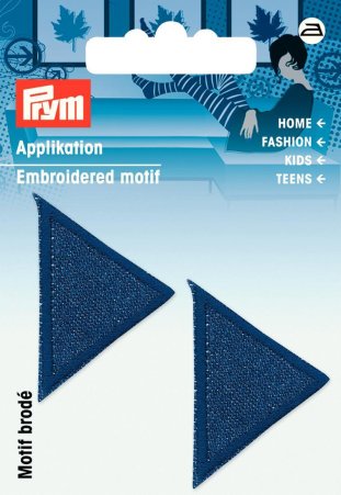 Prym Applikation Dreiecke klein, Jeans dunkel 