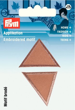 Prym Applikation Dreiecke klein, dunkelbeige 