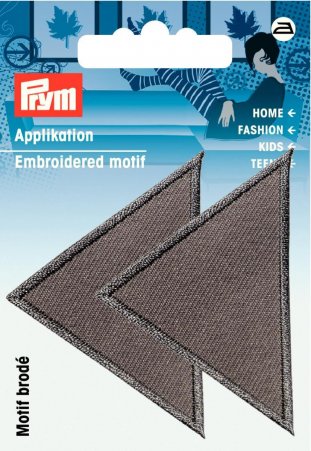Prym Applikation Dreiecke groß grau 