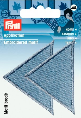 Prym Applikation Dreiecke groß Jeans hell 