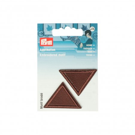 Prym Applikation Dreiecke Lederimitat braun  NML 