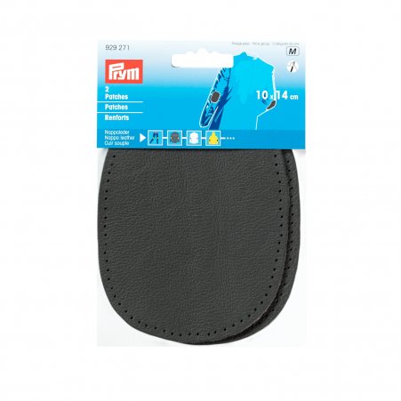 Prym Patches Nappaleder (nähen) 10 x 14 cm dunkelgrau 