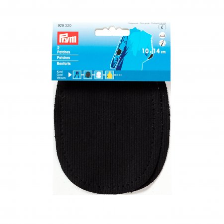 Prym Patches Kord (bügeln) 10 x 14 cm schwarz 