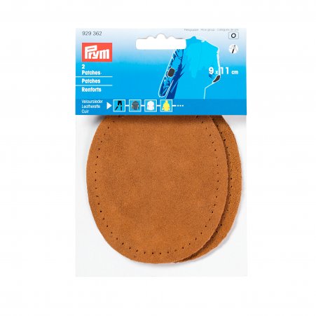 Prym Patches Veloursleder (nähen) 9 x 11 cm braun NML 