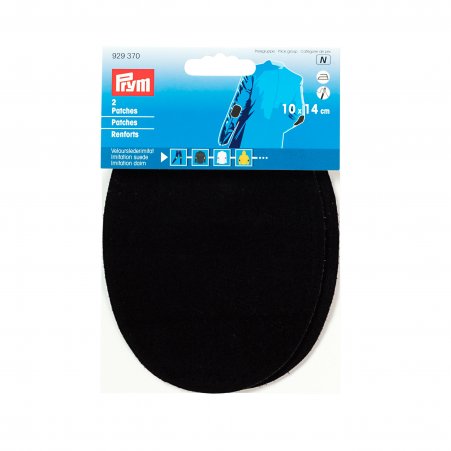 Prym Patches Velourslederimitat (bügeln) 10 x 14 cm schwarz 