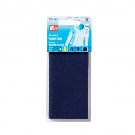 Prym Flickstoff Köper (bügeln) 12 x 45 cm blau 