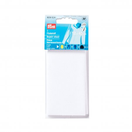 Prym Flickstoff Köper (bügeln) 12 x 45 cm weiß 