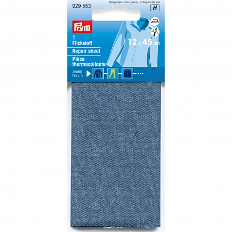 Prym Flickstoff Jeans (bügeln) 12 x 45 cm mittelblau 