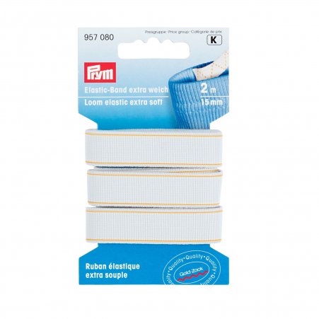 Prym Elastic-Band extra weich 15 mm weiß 