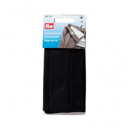 Prym Sicherheitstasche mit Reissverschluss 14 x 20 cm schwarz 