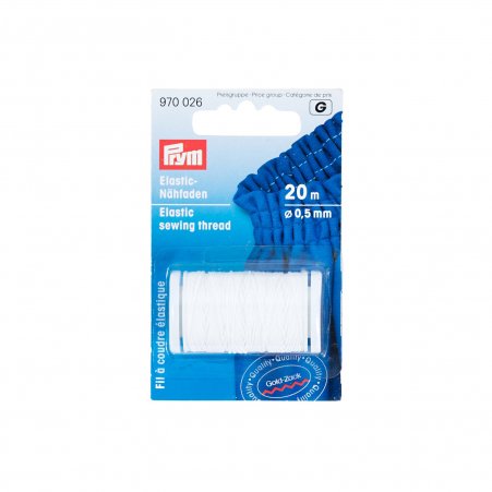 Prym Elastic-Nähfaden 0,5 mm weiß 