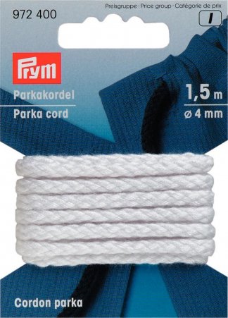 Prym Anorak- und Parkakordel 4 mm weiß 