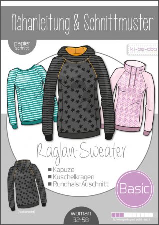 ki-ba-doo Damen Raglan-Sweater Gr. 32-58 